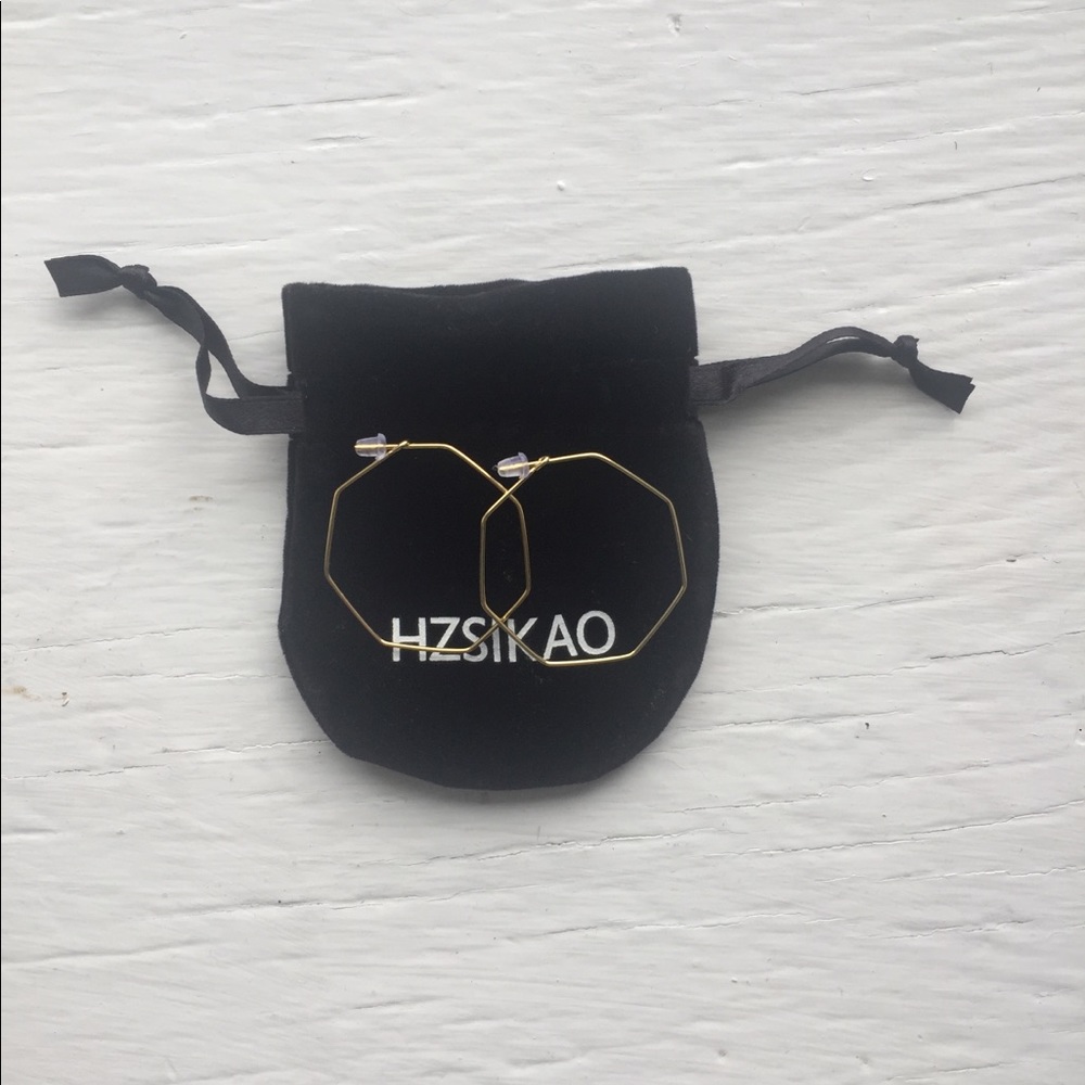 Gold color hoop earrings